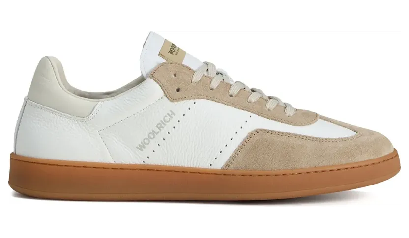 Woolrich Suède en leren retro “White” (CMWFFO1020MRUWF407)