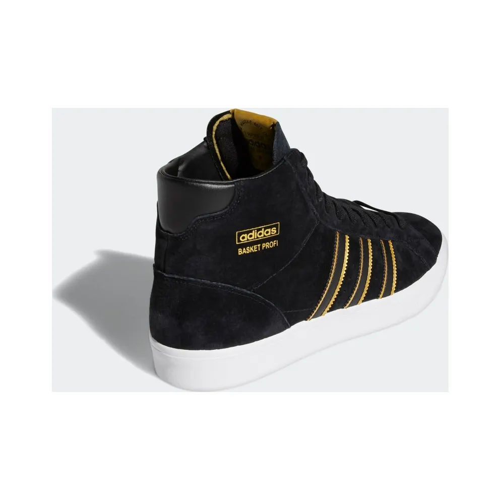 adidas Basket Profi Core Black / Cloud White / Gold Metallic (FX8334)