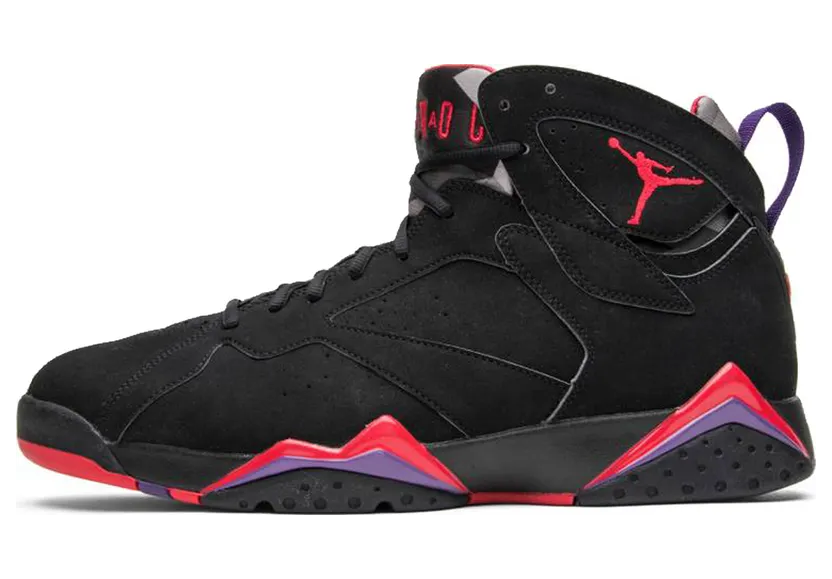 Air Jordan 7 Retro ‘Raptor’ 2012 Black/Tr Rd-Drk Chrcl-Clb Prpl (304775-018)