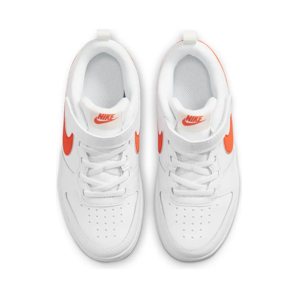 Nike Court Borough Low 2 “White / Summit White / Sail / Orange” (BQ5451-114)