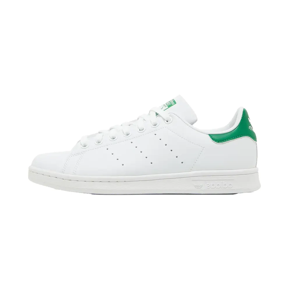adidas Originals White and Green Stan Smith Sneakers (Q47226)