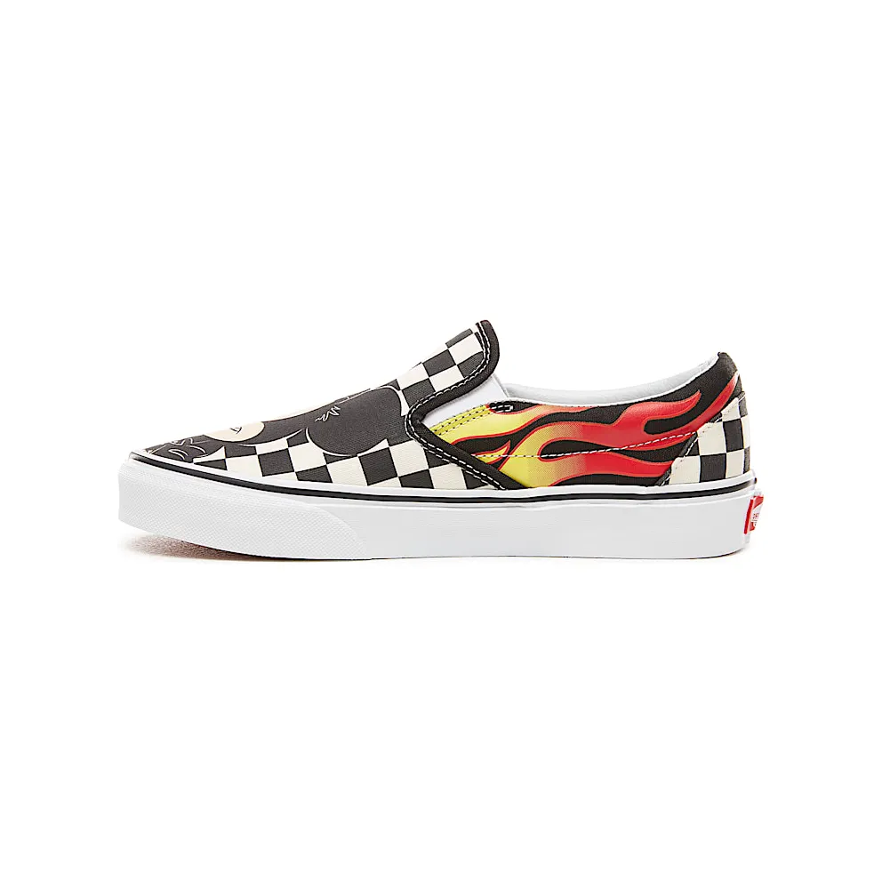 Vans Slip-On Disney Mickey and Minnie (W) Mickey Mouse And Minnie Mouse/Checker Flame (VN0A38F7UJ4)