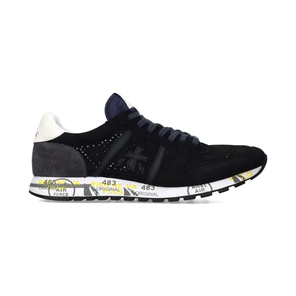 Premiata Eric geperforeerde suède – Blue (ERIC8233)