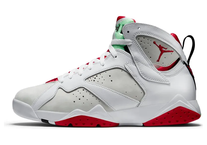 Air Jordan 7 Retro Hare “White / Light Silver / Tourmaline / True Red” (304775-125)