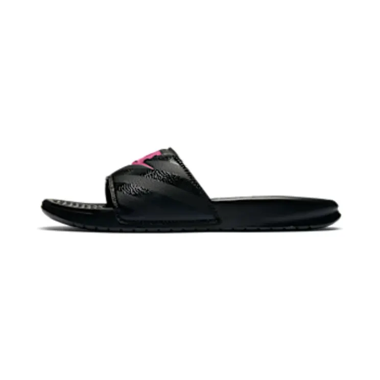 Nike Benassi Jdi Slipper “Black / Vivid Pink” (343881-061)
