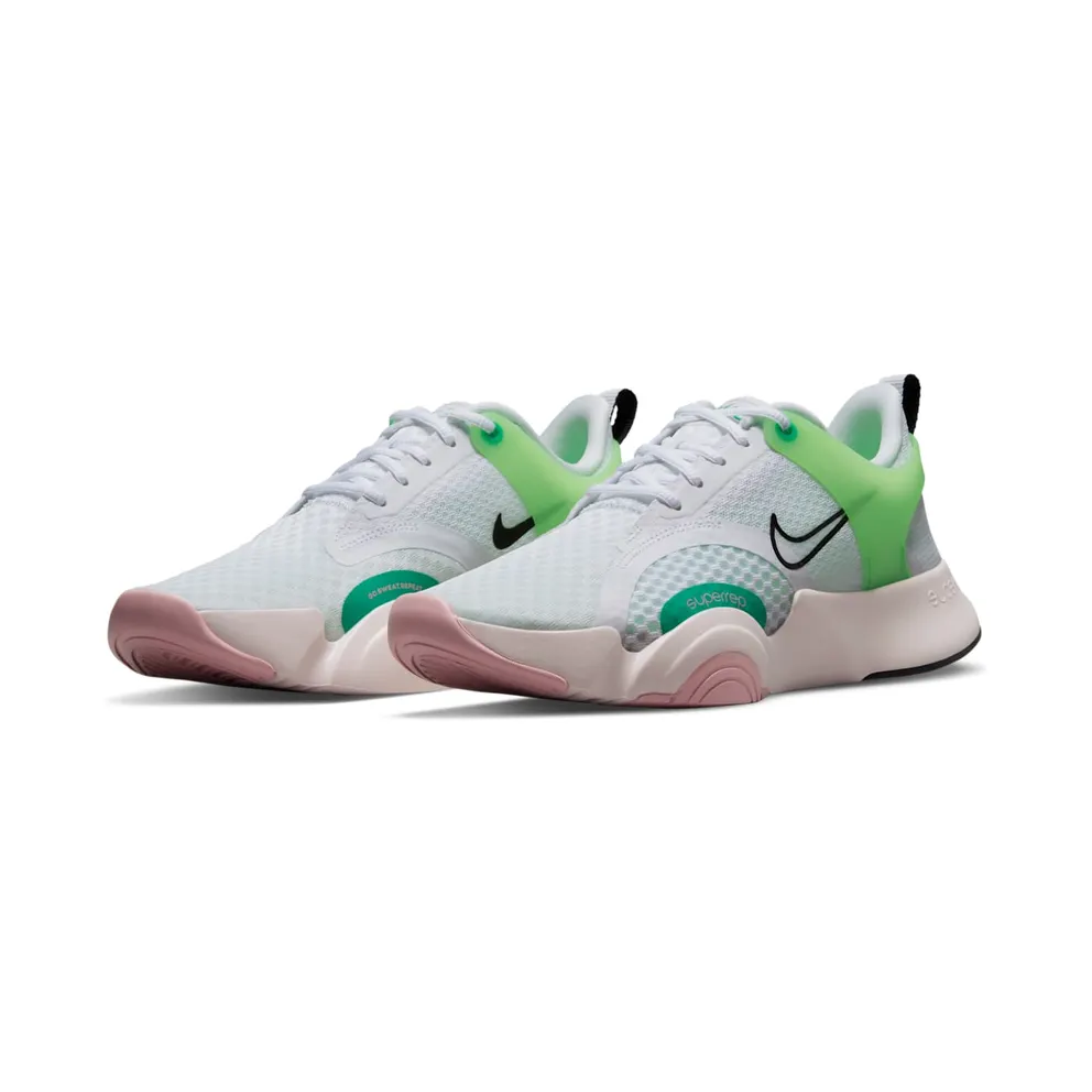 Nike SuperRep Go 2 Training Shoe “White / Green Strike / Light Soft Pink / Black” (CZ0612-136)