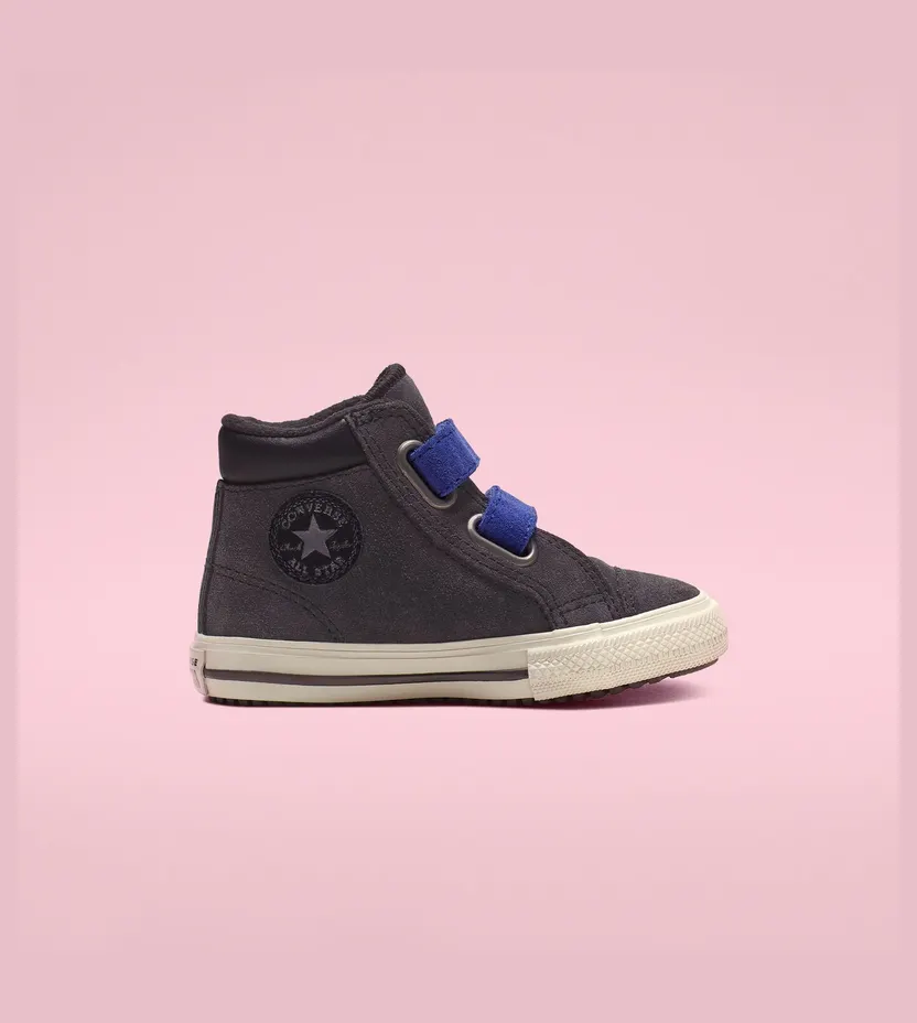 Converse Chuck Taylor All Star Hook and Loop PC Boot High Top Almost Black/blue/birch Bark (765165C)
