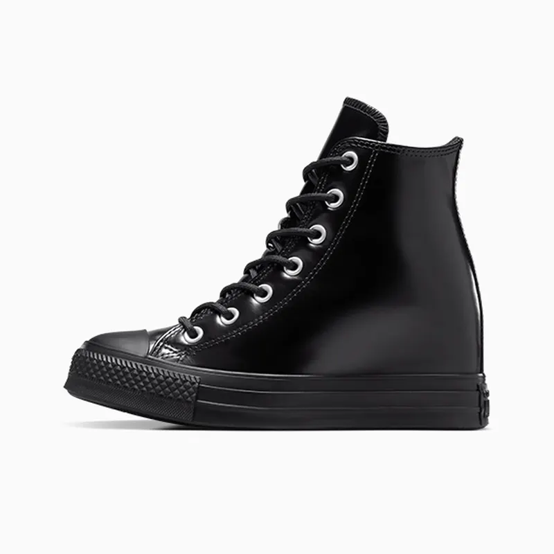 Converse Chuck Taylor All Star Wedge Platform Leather Black/Black/Black (A12827C)