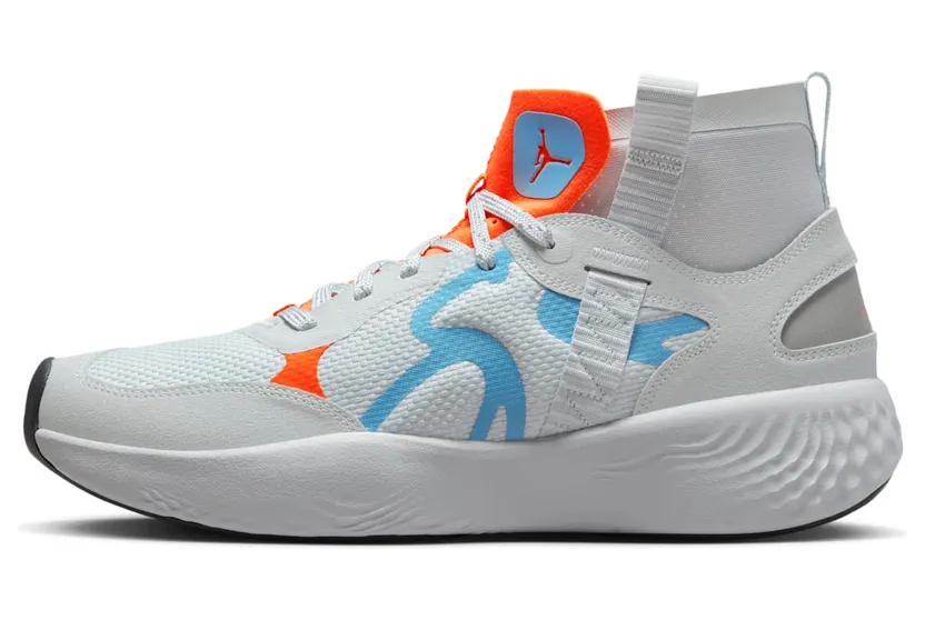 Jordan Delta 3 Mid Pure Platinum Chambray Total Orange (DR7614-004)