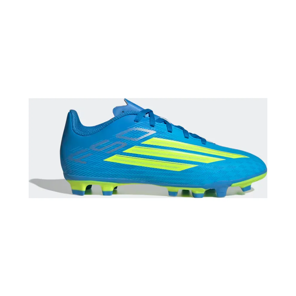adidas F50 Club Firm Ground / Multi Ground Football Boots Kids “Lucid Ray Blue / Team Solar Yellow 2 / Lucid Aquamarine” (JS1479)