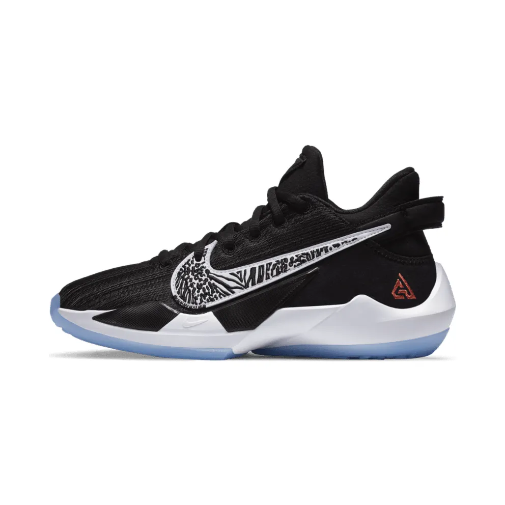 Nike Zoom Freak 2 Black White (GS) Black/Off Noir-White-Solar Flare (CN8574-001)