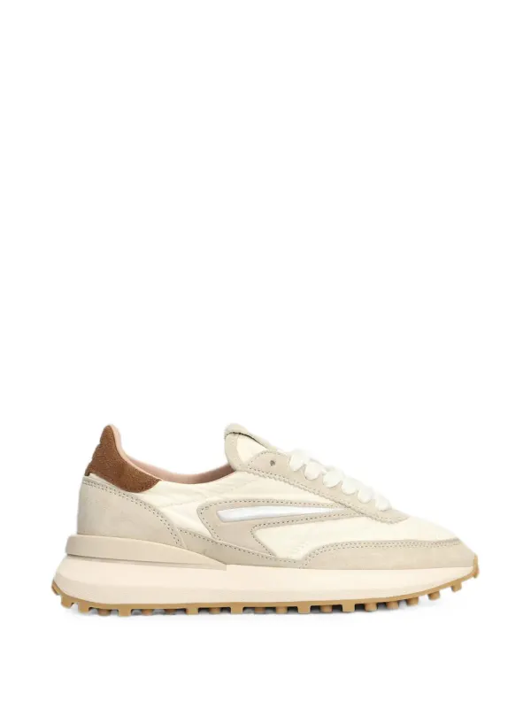 D.A.T.E. Athleta sneakers with suède afwerking and vlakken – Beige (W451ATNYMK)