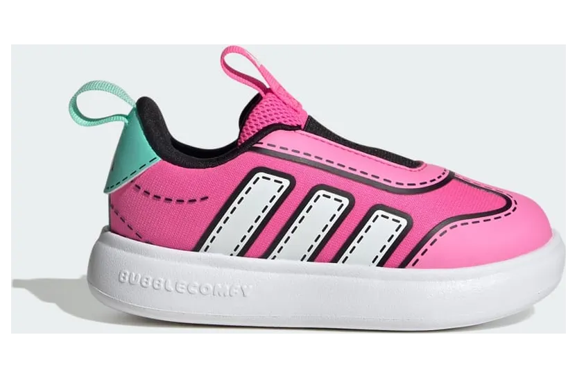 adidas Bubblecomfy Lucid Pink White Flash Aqua (JS0126)