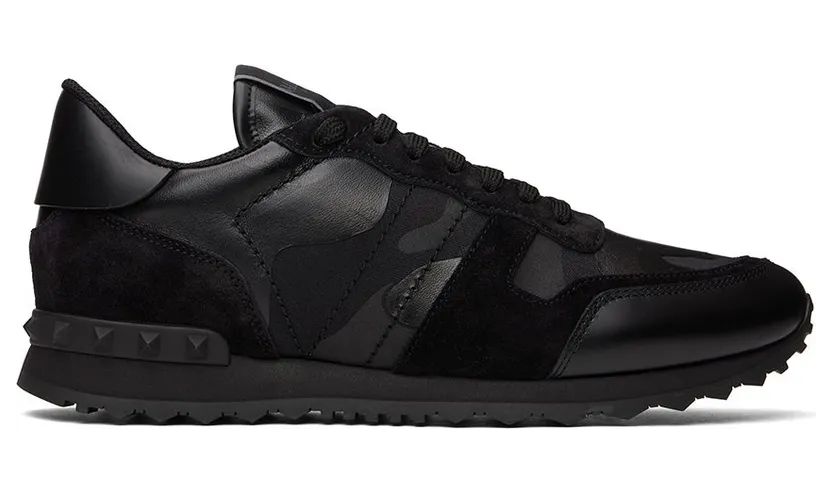 Valentino Garavani Black Camouflage Rockrunner 0NO NERO/NERO/NERO/N (1Y0S0723NSD)