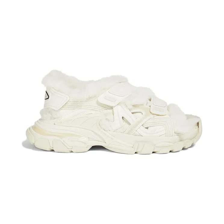 Balenciaga Track Sandal Fake Fur Beige (668560W3CQ39700)