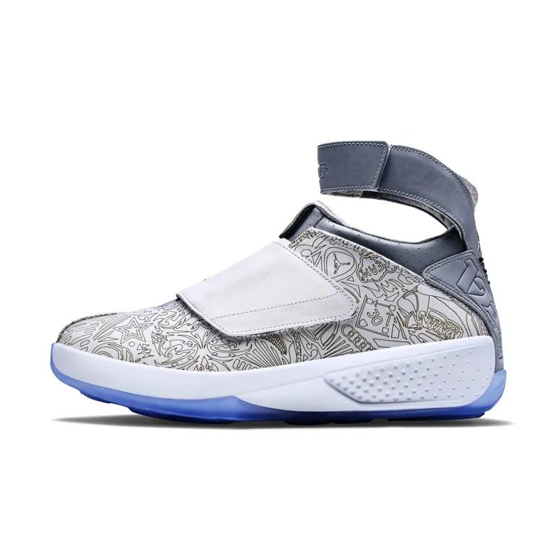 Jordan 20 Retro 30th Anniversary Laser Laser White/Metallic Silver-White (743991-100)