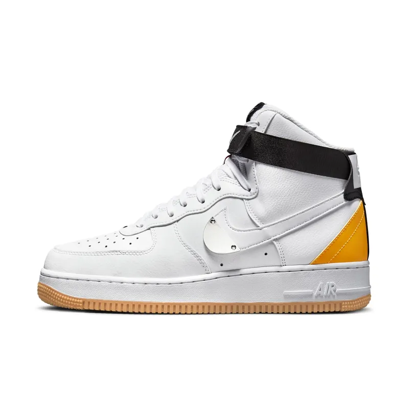 Nike Air Force 1 High NBA White University Gold (2021) (CT2306-101)
