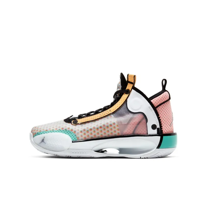 Jordan XXXIV Low Guo Ailun Pop Art (GS) White/Multi-Color (CZ7743-100)