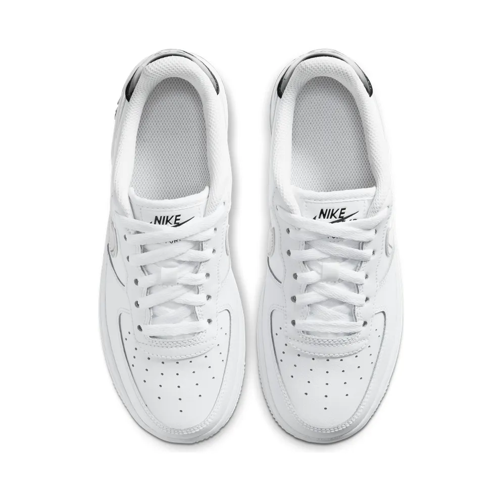 Nike Air Force 1 Low White Black Metallic Silver (GS) White/Black-Metallic Silver (CZ4206-100)