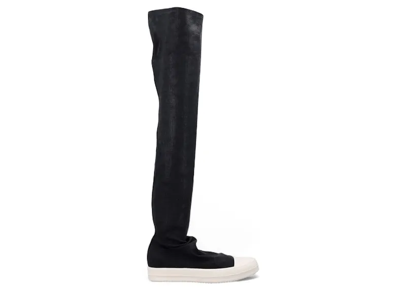 Rick Owens DRKSHDW Over-The-Knee Sneaks Black Denim (DS01F4812-SDBK-911)