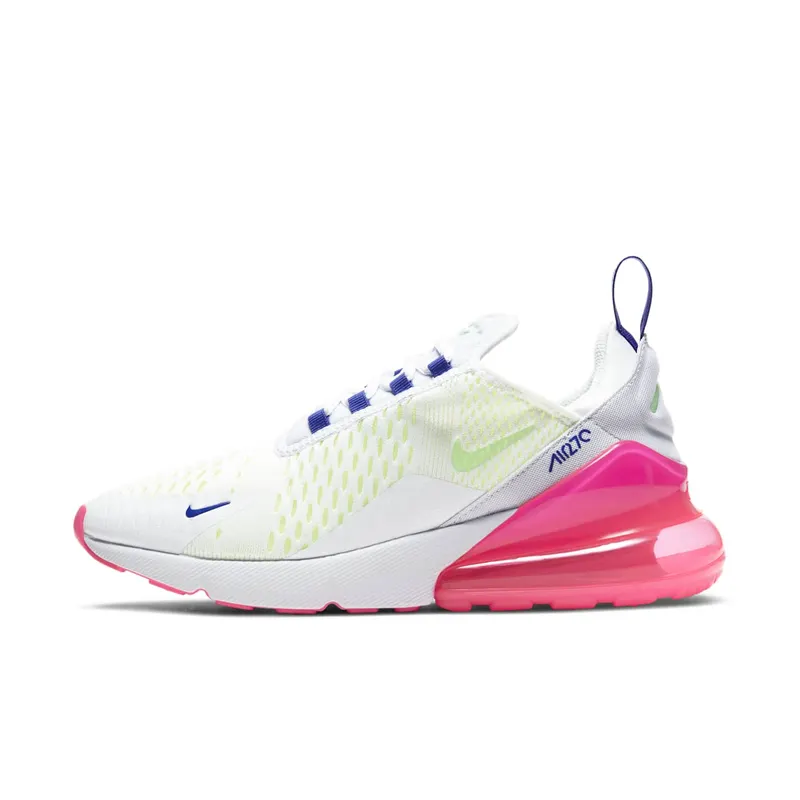 Nike Air Max 270 White Volt Pink Blast Indigo (W) (DH0252-100)