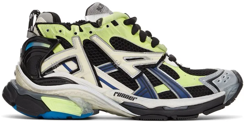 Balenciaga Runner Green Blue Black Grey (677403W3RB55179)