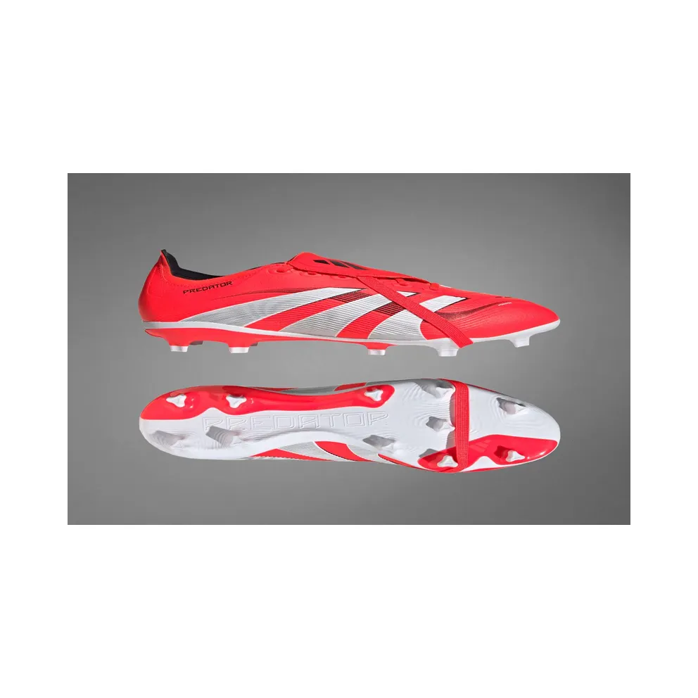 adidas Predator League Fold-over Tongue Firm/multi-ground Boots “Lucid Red / Cloud White / Core Black” (ID1319)