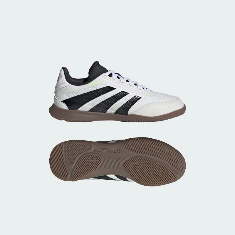 adidas Predator League Indoor Boots Kids “Cloud White / Core Black / Lucid Lemon” (JR7024)