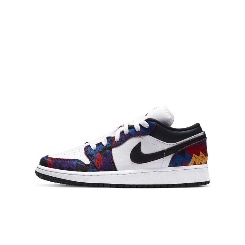 Jordan 1 Low Nothing But Net (GS) White/Dark Obsidian-Team Red (CZ8657-100)