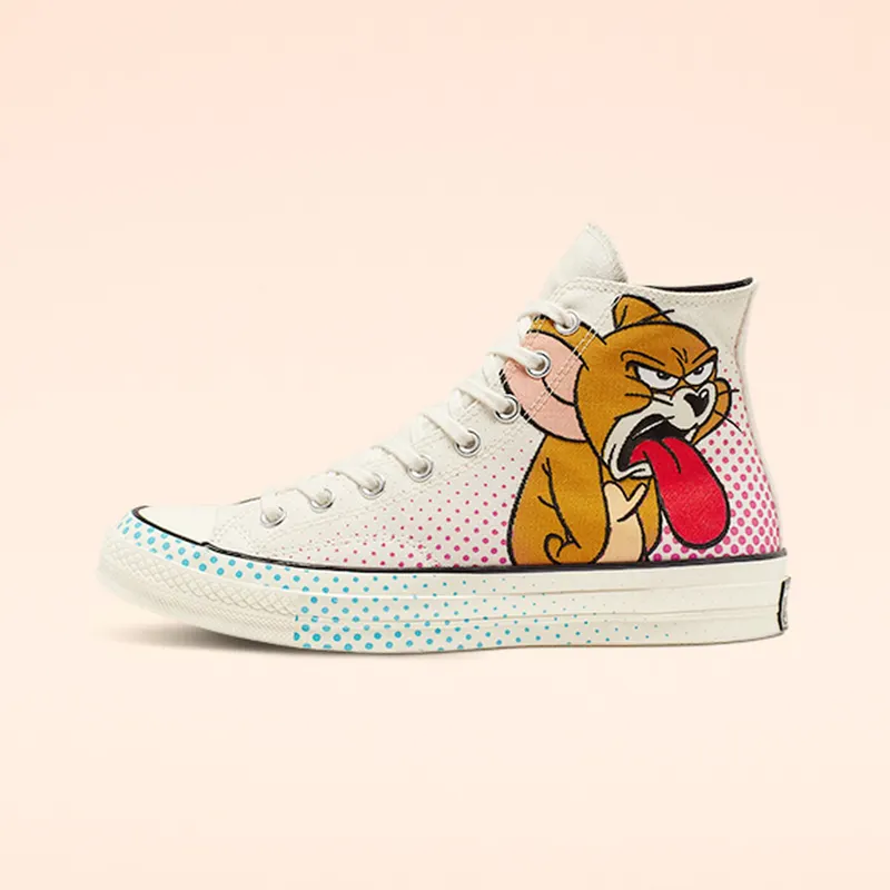 Converse Chuck Taylor All-Star 70s Hi Tom and Jerry Egret/Red-Black (165734C)