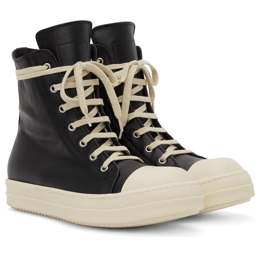 Rick Owens Black Strobe Sneakers (RU02B2890 LPO) (4)