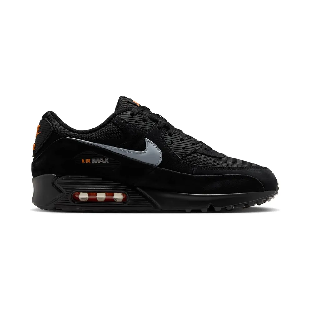 Nike Air Max 90 “Black Metallic Cool Grey Orange” (DO6706-010)