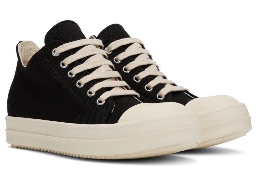 Rick Owens Drkshdw Black Denim Sneakers (DS02B4802 DQ) (4)