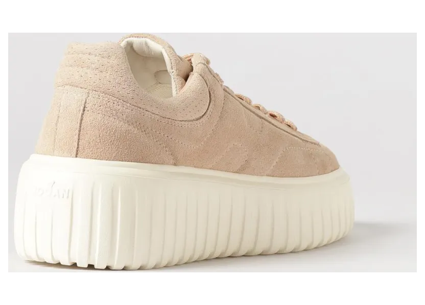 Hogan H-Stripes Suede Sneakers Nude (HXW6450FC63BTMM009) (2)