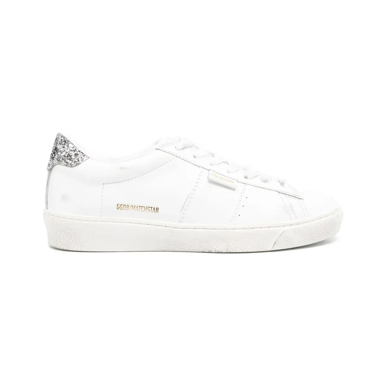 Golden Goose Match Star im Glitter-Look “White” (GWF00796F006378)