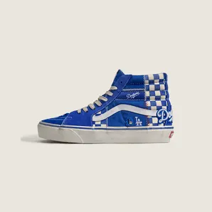 Vans Sk8-Hi “LA Dodgers” (VN0014YQ45K): Dodger-blauw met een ruitje