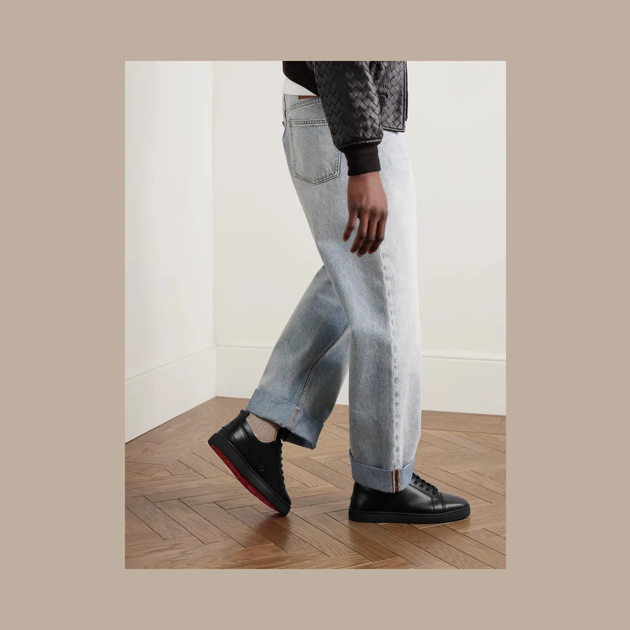 Christian Louboutin Louis Junior Leather Sneakers Black (3240420) (2)