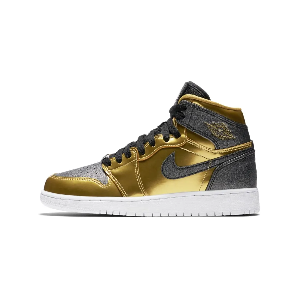 Jordan 1 Retro BHM 2017 (GS) Metallic Gold/Black-White (909805-700)