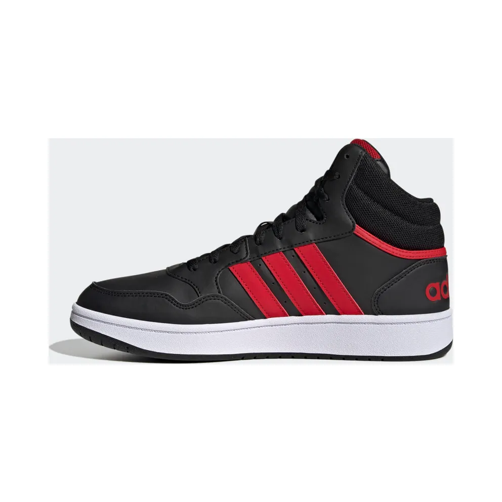 Adidas Hoops 3.0 Mid Lifestyle Basketball Classic Vintage Core Black / Better Scarlet / Cloud White (ID9835)