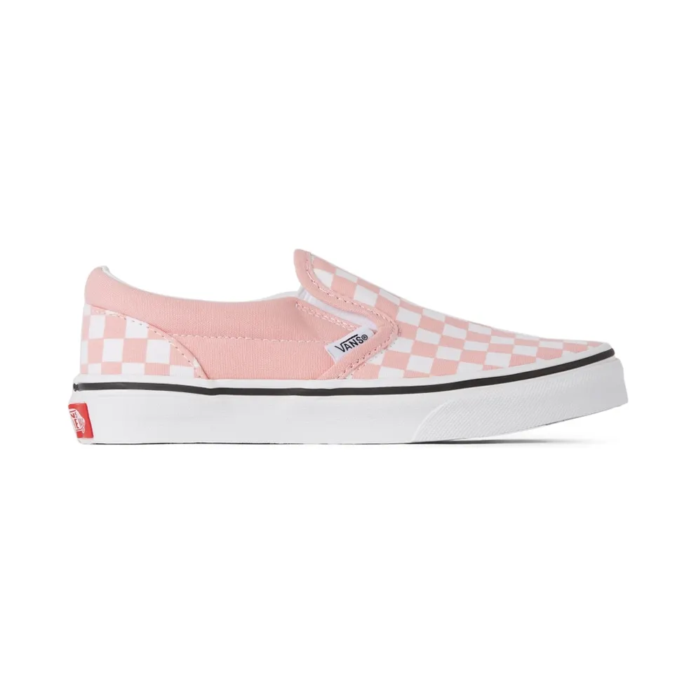 Vans Kids Pink Checkerboard Classic Slip-On Little Kids Sneakers (K VN0A5KXM99H)