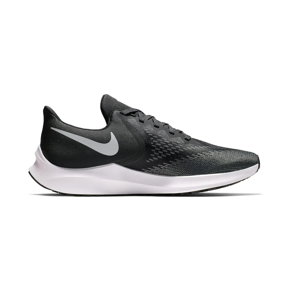 Nike Zoom Winflo 6 Black White Dark Grey Black/White-Dark Grey-Metallic Platinum (AQ7497-001)