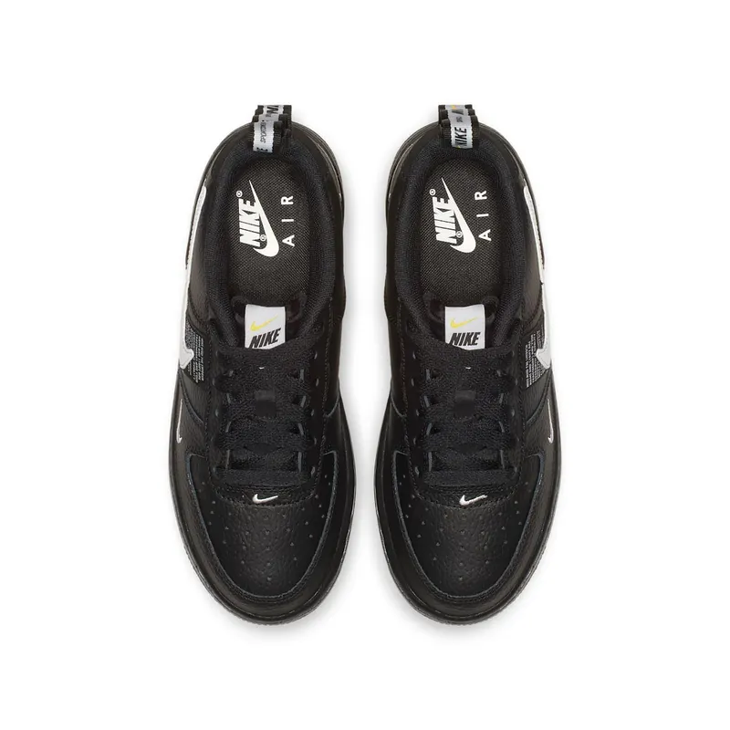 Nike Air Force 1 Utility Black White (GS) Black/White-Tour Yellow (AR1708-001)