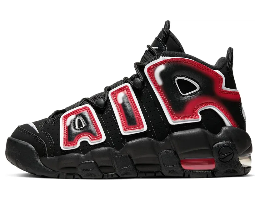 Nike Air More Uptempo GS Black Laser Crimson (415082-010)