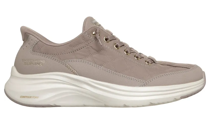 Skechers Slip-ins: Contour Foam – Cozy Fit Golden Hour Sneaker Taupe
