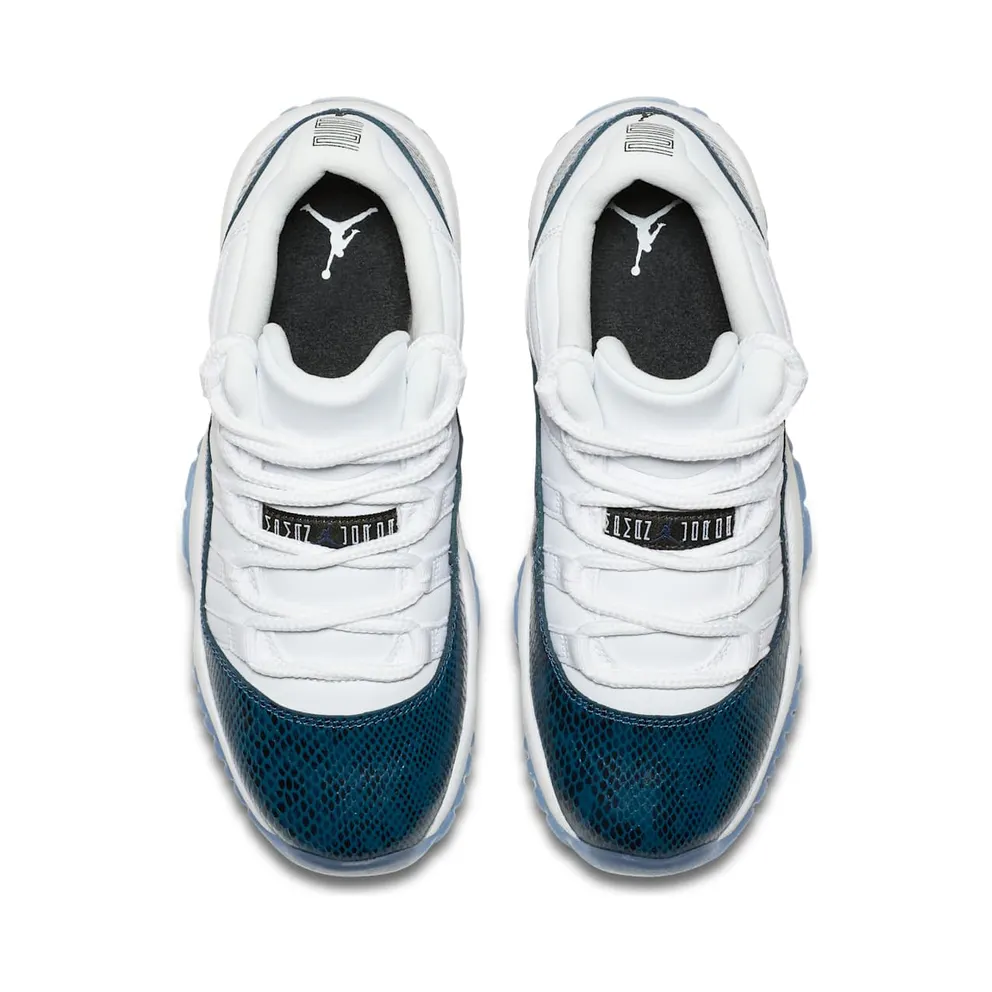 Jordan 11 Retro Low Snake Navy 2019 (GS) White/Black-Navy (CD6847-102)