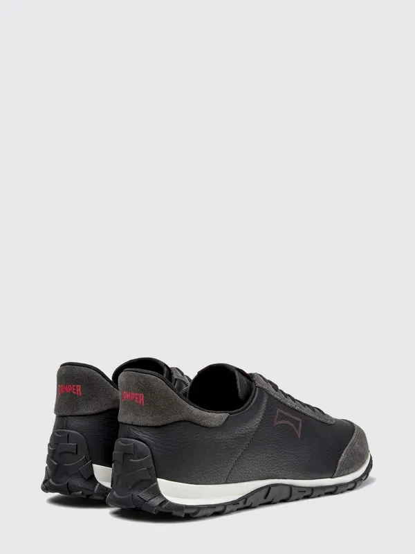 Camper Bicolor Drift Walk Low-Top in Grained Leather with Vibram Sole Black (K101097-009DRIFTWALK0)