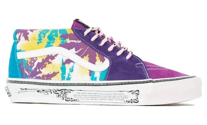 Vans Vault UA OG Sk8-Mid LX Aries Weed Leaf Purple Yellow (VN0A4BVC9X21)