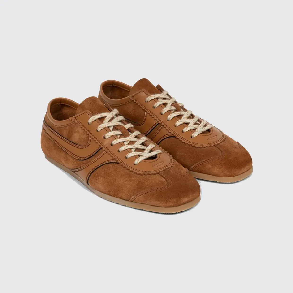 Dries Van Noten Leather Sneakers Brown (2610117220126712)