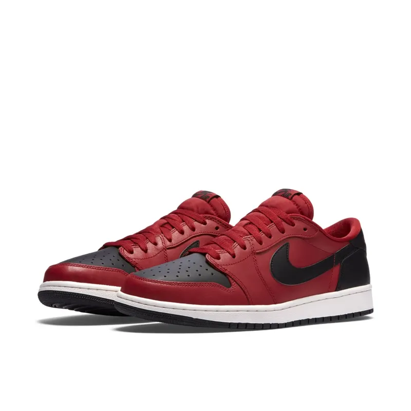 Jordan 1 Retro Low Gym Red Black Gym Red/Black-Sail (705329-601)