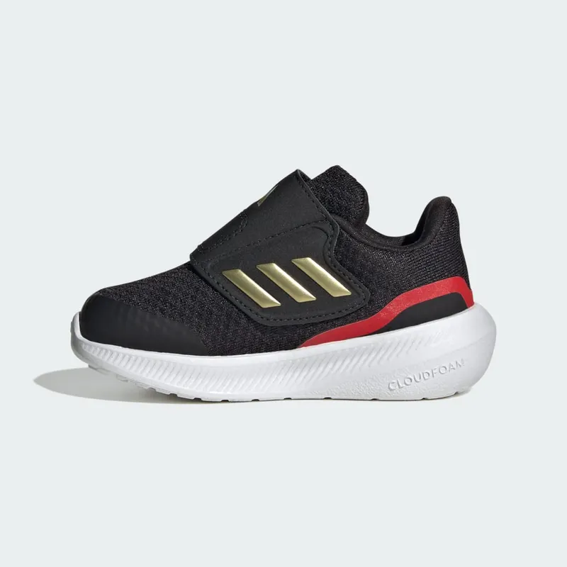 Adidas RunFalcon 3.0 Hook-and-Loop Core Black / Gold Metallic / Better Scarlet (IG5390)